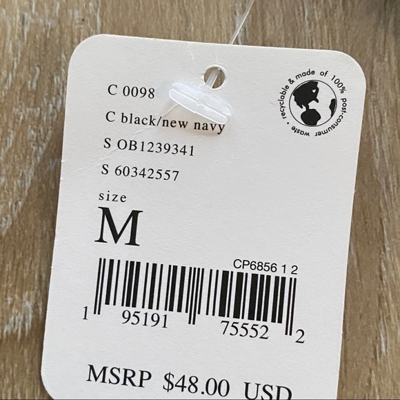 NWT Rebel Bra BY FP MOVEMENT BY FREE PEOPLE Navy Black Cutout Style Navy Black M - Picture 7 of 15